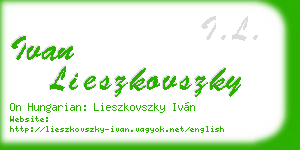 ivan lieszkovszky business card
